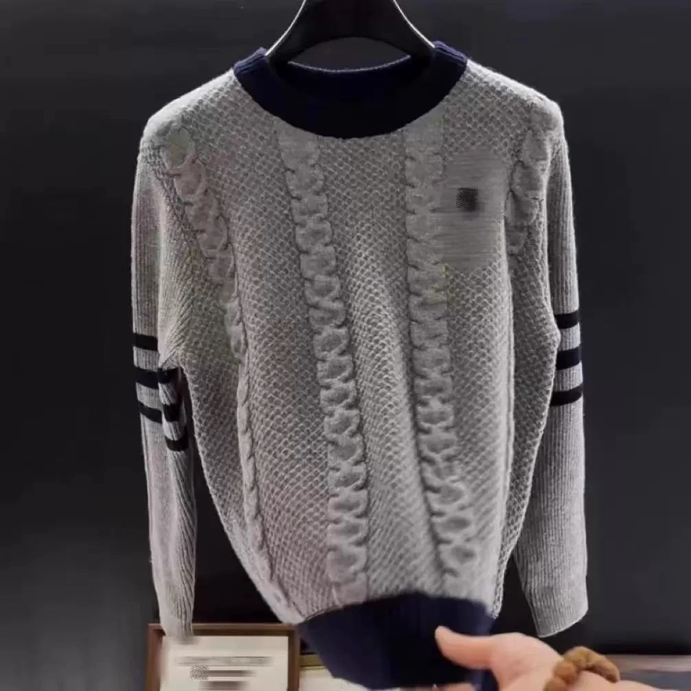 万苏男装免税包邮欧洲站轻奢男士毛衣秋冬新款潮流百搭休闲针织衫