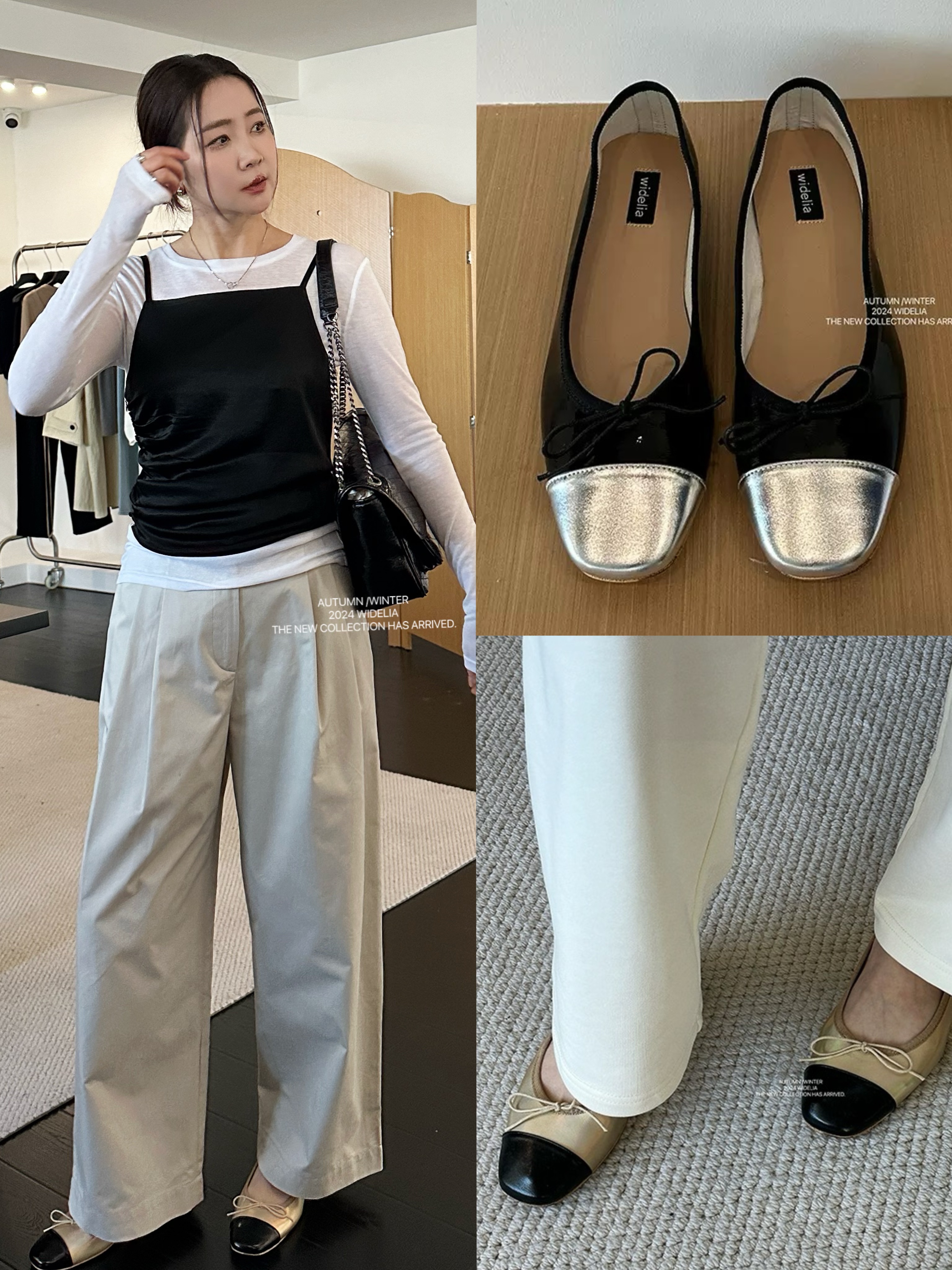 十三行widelia陈姬儿春季新拼色蝴蝶结单鞋女浅口玛丽珍鞋子1690