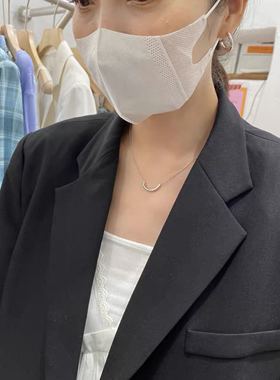 纯银冷淡风微笑项链同款