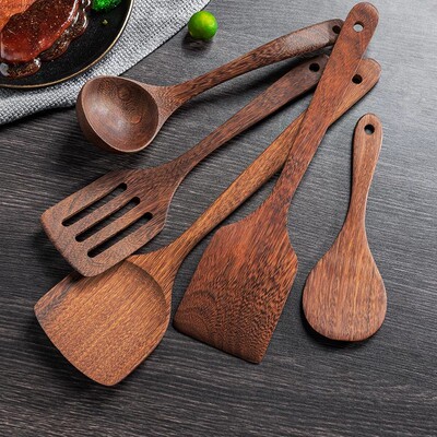 Kitchen Utensils Set Non-Stick Cookware for Kitchen Wooden
