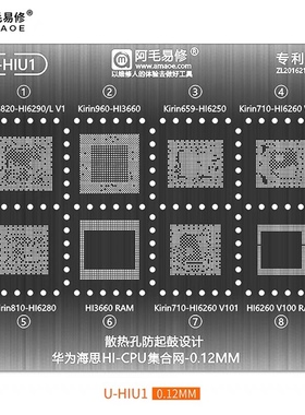 U-HIU1麒麟820/960/659/710/810 HI6290L/3660/6250/6260植锡网80