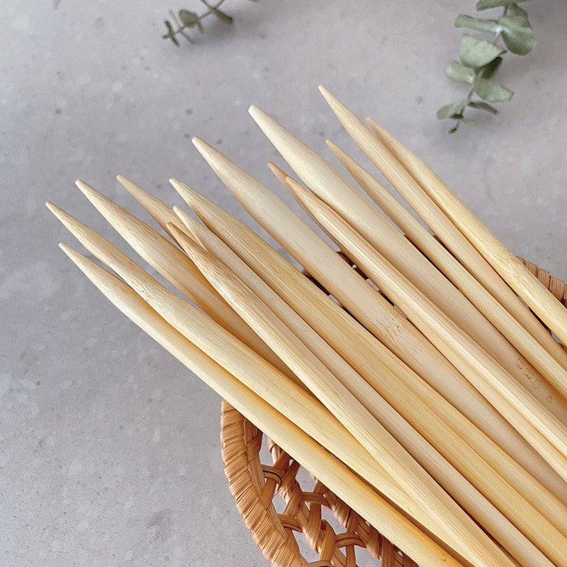 20cm长度毛衣针竹针 织袖子短针 毛线织针棒针粗针编织帽子工具