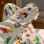 长裤 A类全棉双层纱睡衣棉纱家居服有口袋长袖 可外穿 新品 纯棉