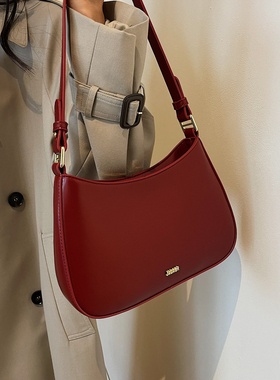 高级感小众红色包包女2026新款百搭结婚新娘单肩腋下包爆款斜挎包