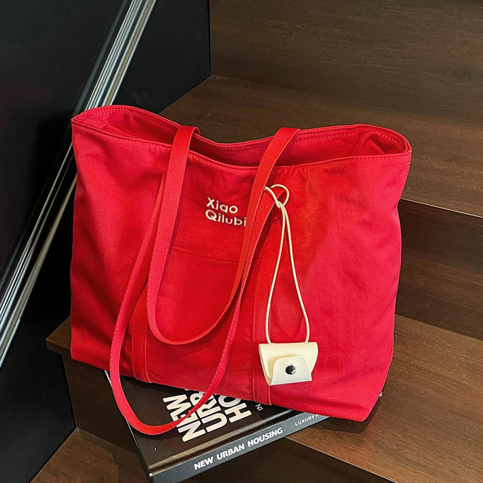 大红色婚包包新娘女结婚用大容量年轻装礼金带拉链手提托特包喜庆