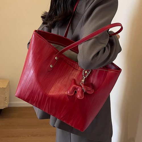 红色婚包大容量托特包