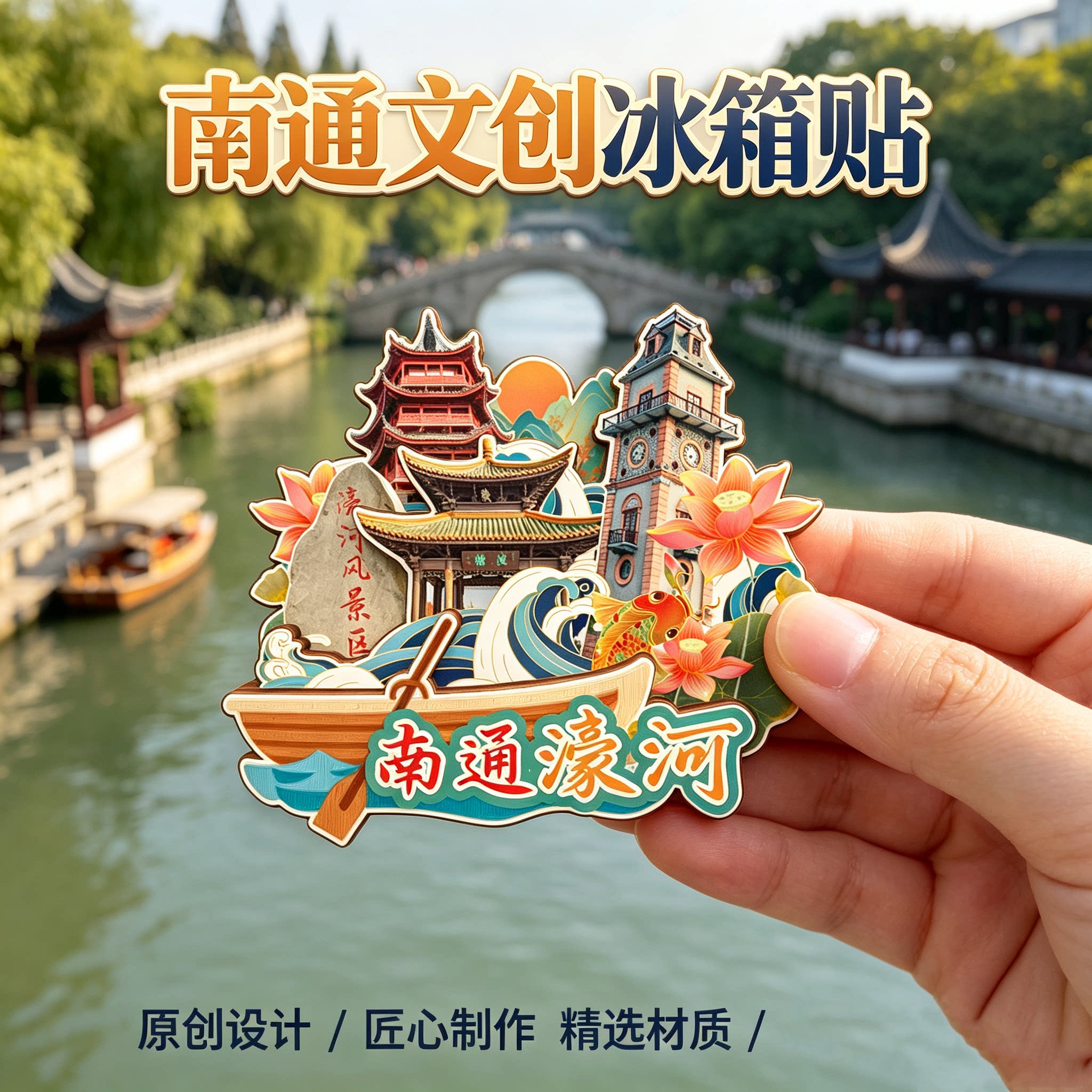 江苏南通木质磁吸冰箱贴纪念品