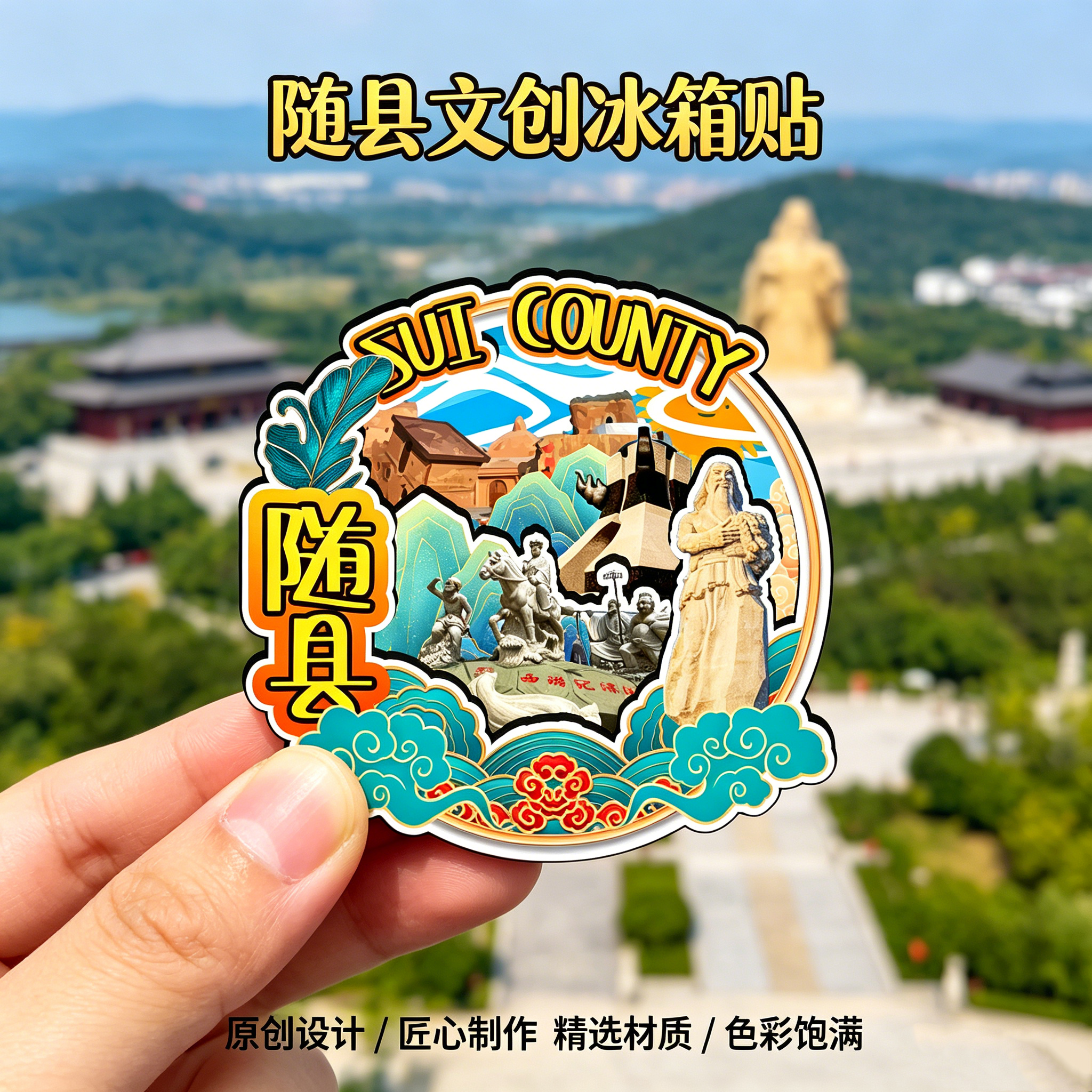 磁吸冰箱贴随县炎帝神农故里纪念