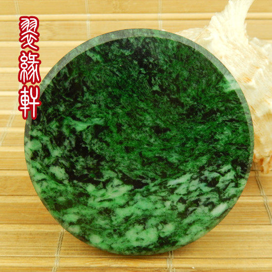 缅甸翡翠辣绿满色正装手镯芯毛料 玉原石A货花青老坑种牌子明片料