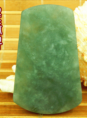 缅甸油青老坑种浅绿色64牌子毛料 翡翠玉原石A货正装明片料