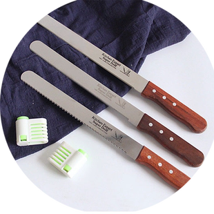 不锈钢面包刀锯齿刀切蛋糕刀10寸12寸吐司刀切片刀分层无齿刀切刀