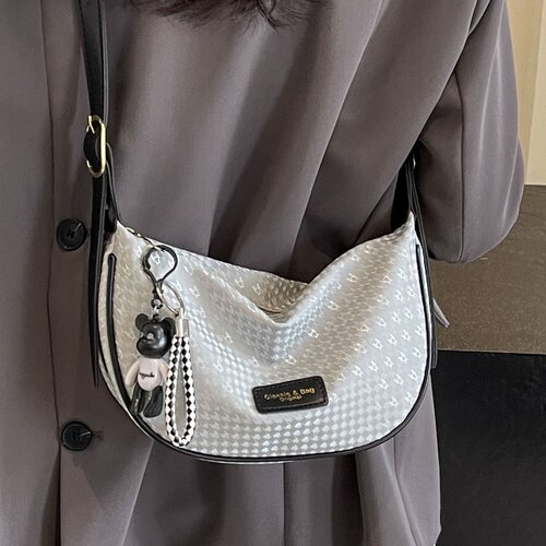 高级感小众设计包包斜挎饺子包