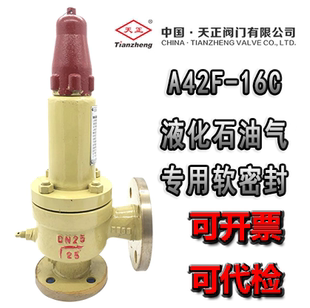 A42F 天正安全閥全啟式 彈簧安全閥A42F 16C 液化氣石油氣專用 25C