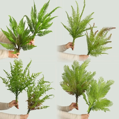 森系婚礼堂布置仿真绿色蕨叶蕨草 网红植物花墙装饰仿真把束假草