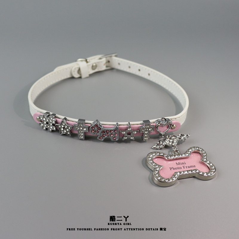 少女感甜心骨头星星锁骨链choker