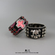镶钻酒红色朋克骷髅十字架手环小众轻奢千禧甜酷y2k亚文化手链潮