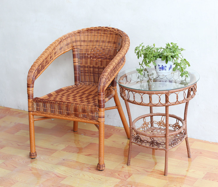 特价包邮各种款式单把椅子藤椅茶几成套家具休闲阳台户外桌椅套件