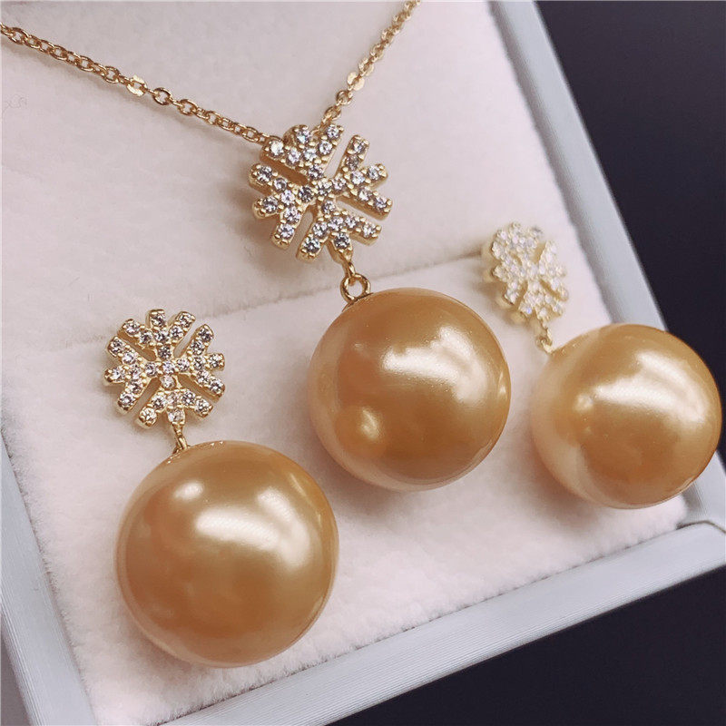 金珠天然珍珠耳环海水珍珠雪花耳钉925纯银镀金正圆无暇强光,珠宝/钻石/翡翠,耳饰,淘宝优惠券,粉丝福利购,淘宝优惠卷