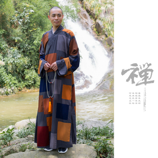 定制百衲衣四季僧服长褂大褂和尚服僧衣短出家人小褂罗汉褂套装