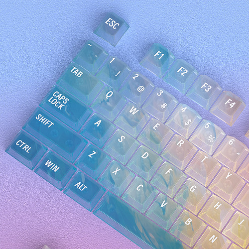星芒PC雾透键帽原厂侧刻键盘帽68/87/98键迈从ace68 G87 K99