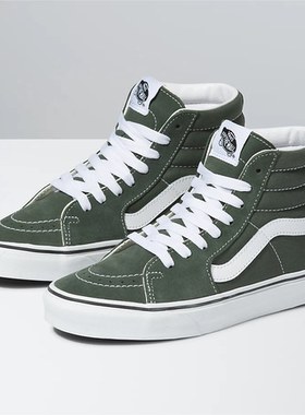 VANS女鞋范斯Sk8 Hi男鞋军绿色高帮休闲运动帆布板鞋 VN0A32QG9GF