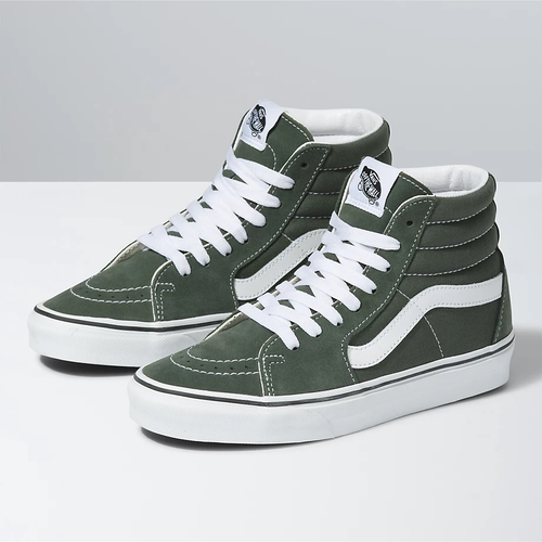 VANS军绿色情侣高帮运动板鞋特价