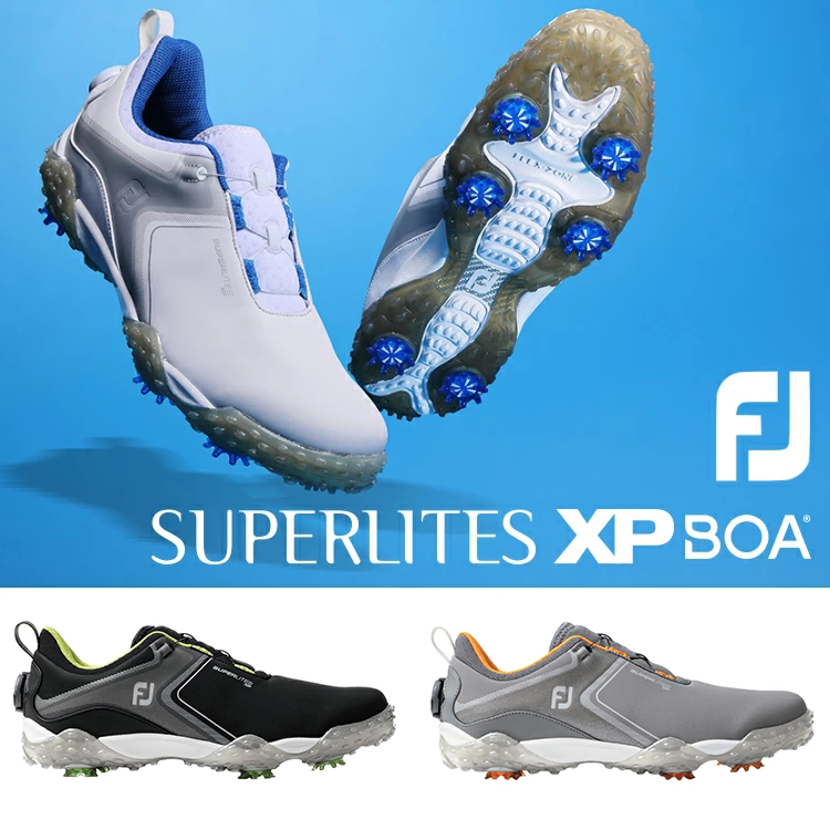 日本代购 footjoy superlites xp boa旋钮鞋fj防水有钉高尔夫球鞋