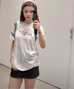 本复古徽标错视印花球衣风短袖 高版 T恤上衣 春夏新款 发财宅女同款