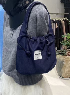 韩系氛围感红色蝴蝶结针织手提包时尚百搭手腕包逛街聚会针织包潮