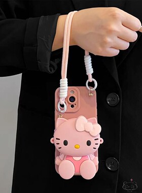 kitty零钱包realme真我GT8/6/5手机壳7tubro网红neo2手绳15x粉14/11女q3pro真我c11/c85/pro提c65/c63/c61套