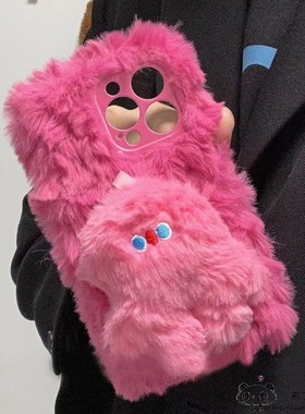 毛毛绒绒OPPO reno15pro手机壳14max/13f/11卡通10/9/a6gt粉a5pro冬find x8女10k12s/realme真我neo7/4se/3c