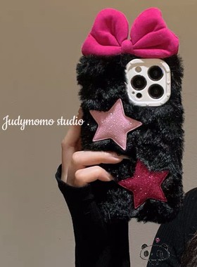 毛绒neo7甜酷z6少女vivo iqoo10pro手机壳s9e星星y5s蝴蝶结t1新款