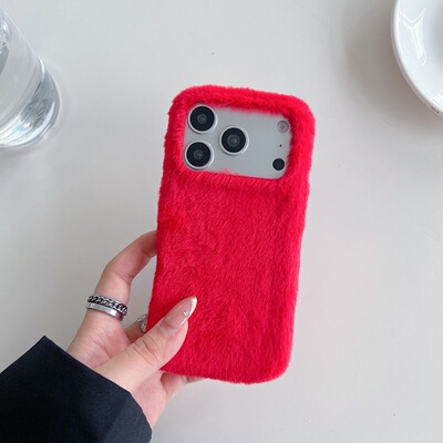 秋冬毛绒OPPO find x9手机壳8ultra/7女reno4se红色k5/a3/a6/2pro/1个性realme15真我GT/a78男a36/a96茸茸a97