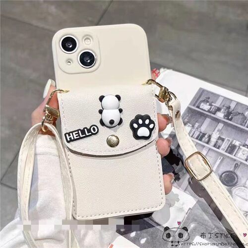 熊猫ins卡包适用note15pro红米k90手机壳k80至尊k70斜挎K60绳50ultra/40s/14r13c背带12s女tubro4套5pro/11t