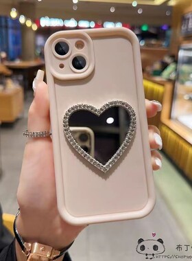 ins爱心镜子realme15/14/13/12手机壳narzo20软n63真我n55/n53女50i/v60可爱note70白c33/c35s/c85套c61/c75x