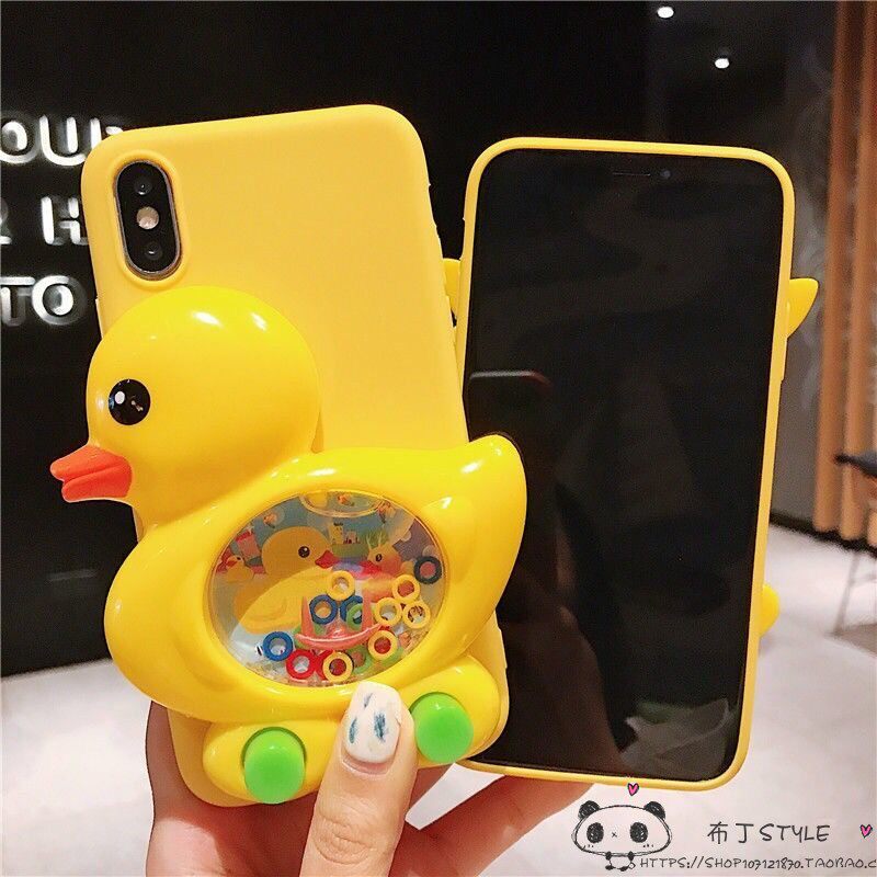 好玩游戏机适用iPhone17pro max手机壳16pro大黄鸭15plus苹果13mini男12卡通14硅胶se3男xr女8/6网红iP11可爱