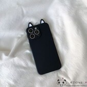 ins猫咪适用小米17pro 2女k90m 13黑猫civi5 4红米note12pro耳朵11r小红书turbo3 max手机壳15pro 14ultra