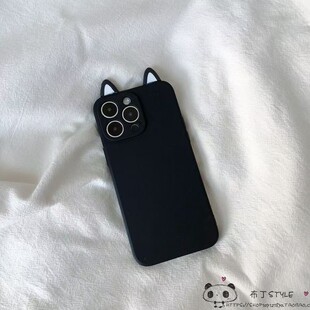 ins猫咪neo11网红iqoo15pro手机壳z10utlra爱酷9x/8/7se软6turbo黑猫13+/s12女vivo t4耳朵y52s/y78v5t3/y36i