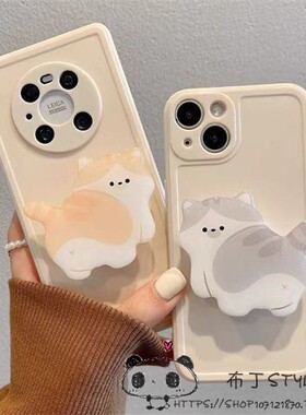 日韩可爱猫咪支架a6/OPPO k13turbo手机壳12x女11/reno10/9/a5pro网红realme/k11防摔10a92/a8/a76/57s保护套