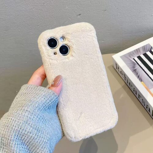 秋冬毛茸茸适用note15pro红米k90手机壳k80至尊k70e男K60白色50ultra/a2毛绒14r13c情侣12s女tubro4/5pro/11t