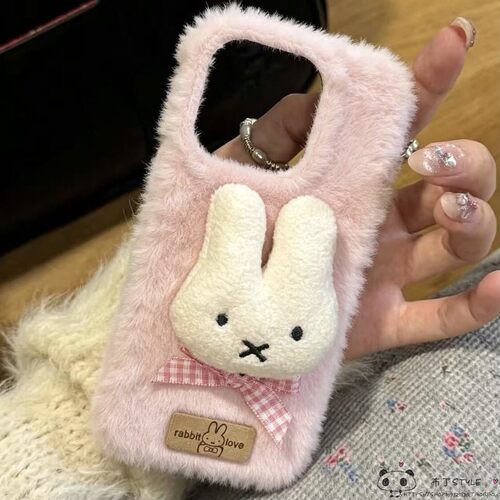 毛毛绒绒OPPO find x9手机壳8ultra/7reno4se兔子k5/a3/a6秋冬2pro/1女realme15真我GT暖a78+/a36a96可爱a97