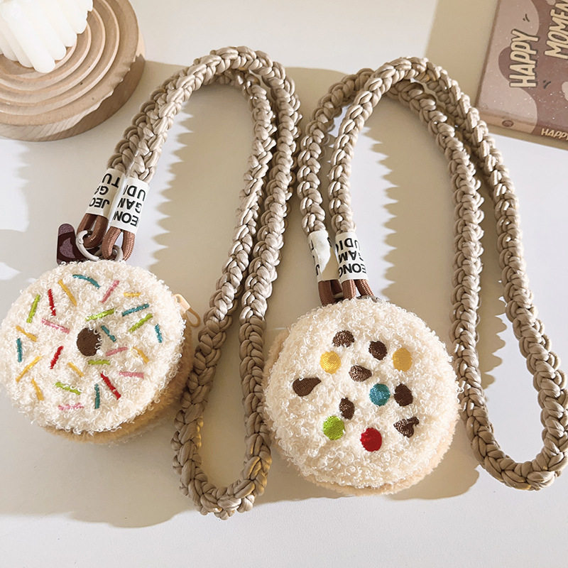 Clove 甜甜圈零钱包手机绳斜跨可背男女棕色编织挂绳小包挂链创意,饰品/流行首饰/时尚饰品新,链条,淘宝优惠券,粉丝福利购,淘宝优惠卷