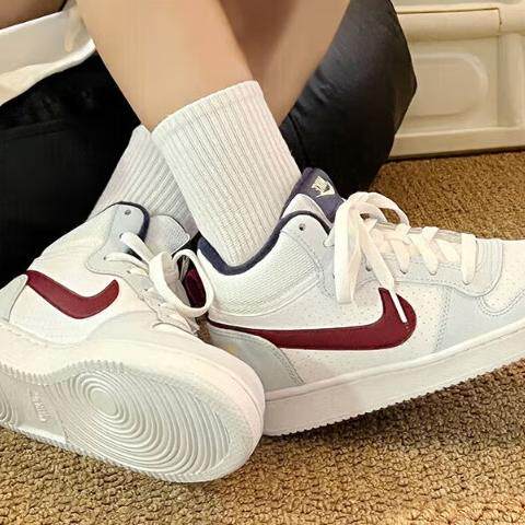Nike Court Borough Mid 2防滑耐磨百搭 板鞋 白红 FV8122-161