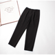 窄版 长裤 阔腿裤 子显瘦休闲西装 子黑 女高腰宽松直筒裤 外贸出口单