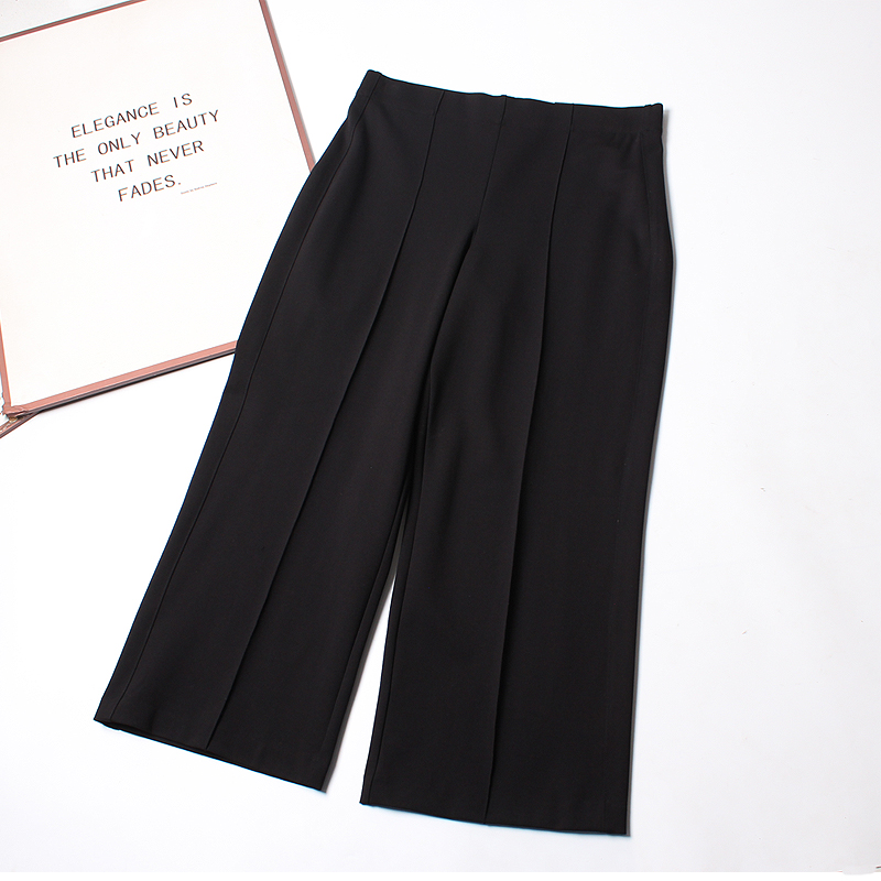 外贸出口单！四面弹大码直筒裤女胖mm200斤休闲显瘦阔腿加肥加大