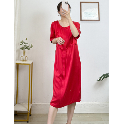 28姆米重绉霜洗真丝连衣裙女夏