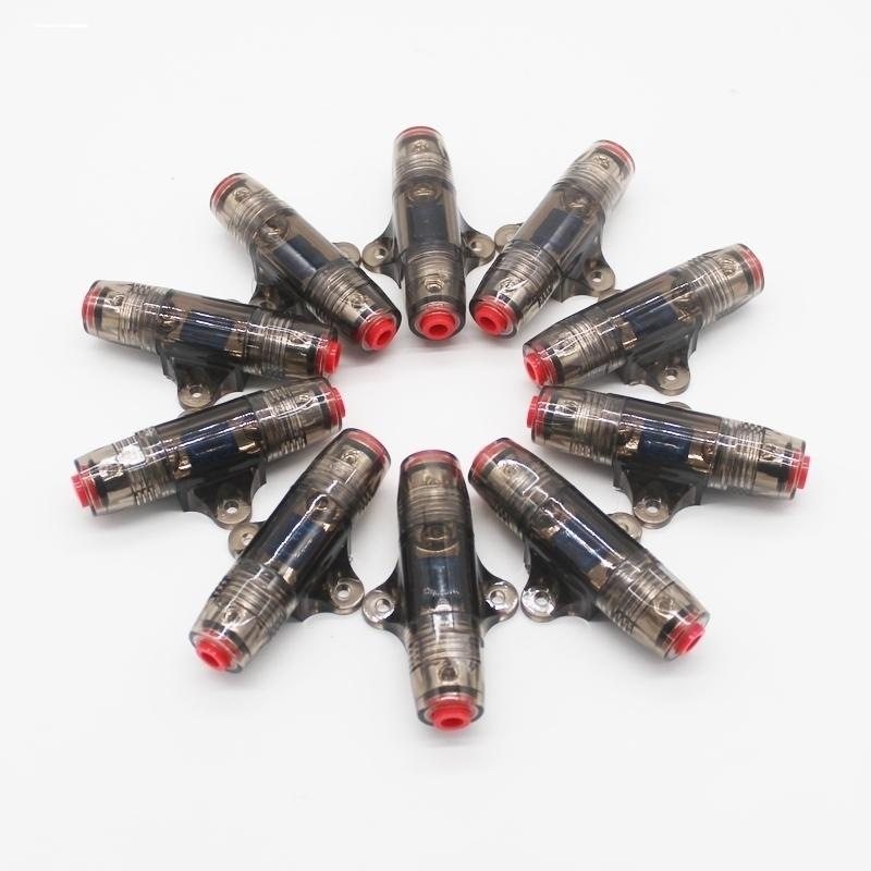 汽车音响电源线保险座车载功放低音炮改装纯铜保险胆车用保险丝管