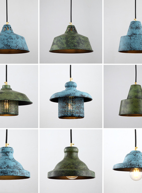 loft复古工业风简约锅盖灯罩创意个性单头餐厅吧台铁艺民宿小吊灯