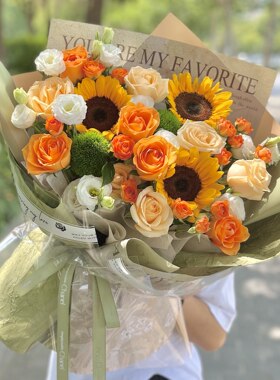 西安鲜花向日葵送老师长辈田园风