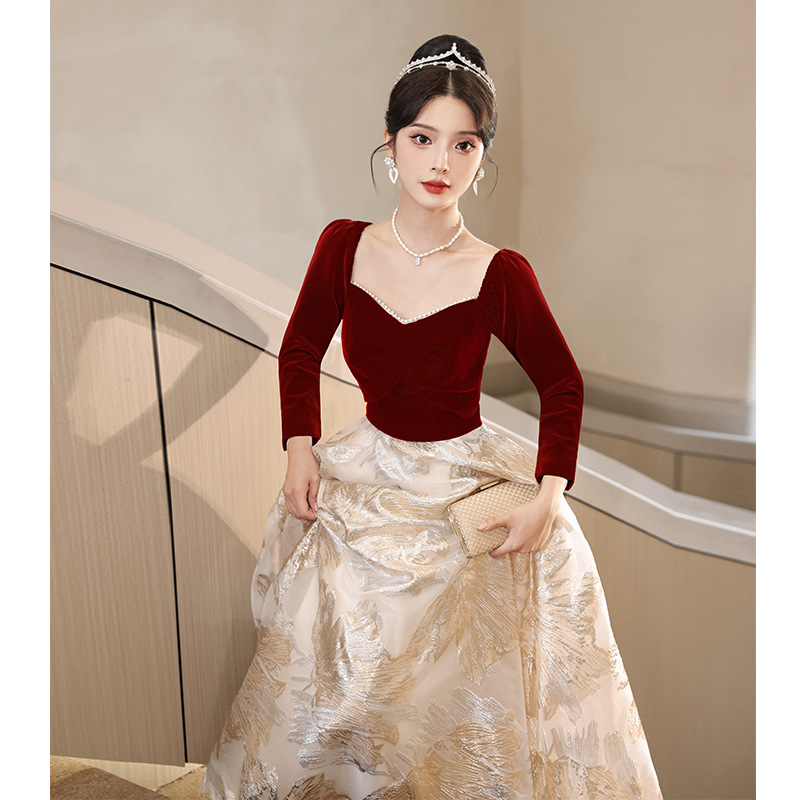 敬酒服新娘2025新款结婚红色订婚